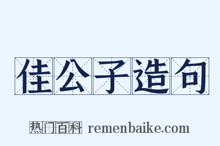 佳公子造句是什么意思的图片